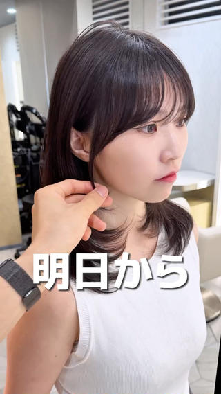 ミディアム レイヤーカット職人/ TAIGAのヘアスタイル