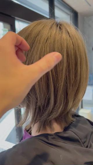 ショート 縮毛矯正✨️レイヤー クボタリョウのヘアスタイル