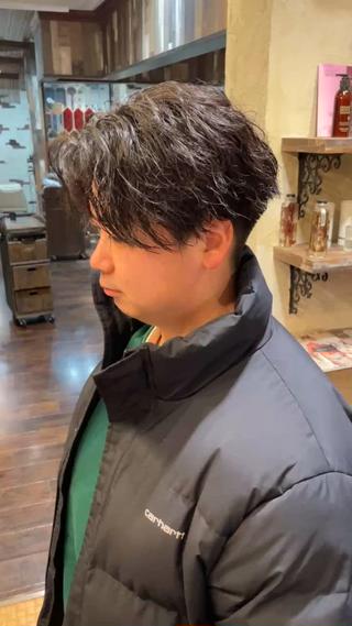 ショート パーマ メンズ 小野寺祐希人 Calbariのヘアスタイル