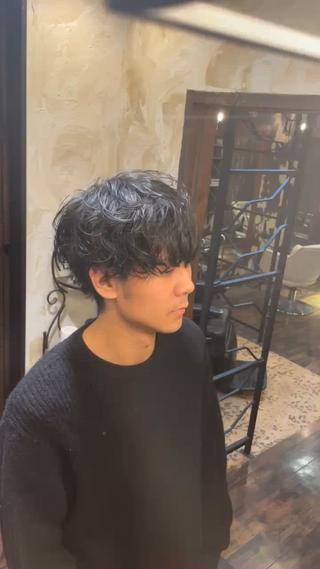 ショート パーマ メンズ 小野寺祐希人 Calbariのヘアスタイル