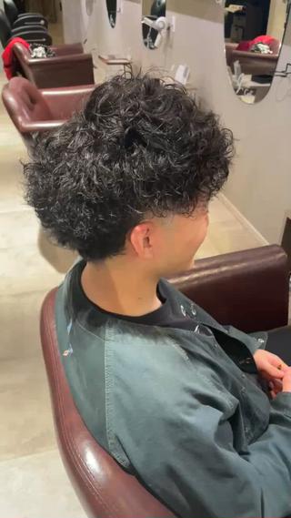 ショート パーマ メンズ 小野寺祐希人 Calbariのヘアスタイル