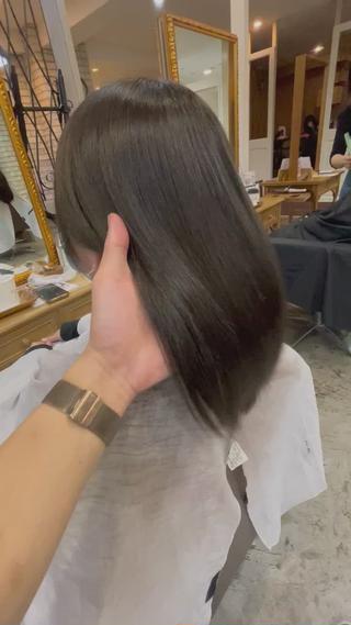 ミディアム カラー 髪質改善支持率 NO.1🫧松野力也のヘアスタイル