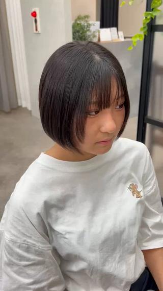ミディアム 前田 香恋のヘアスタイル