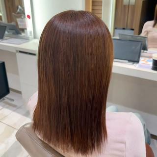 ミディアム 渡邊楓果／髪質改善 ／カラーのヘアスタイル