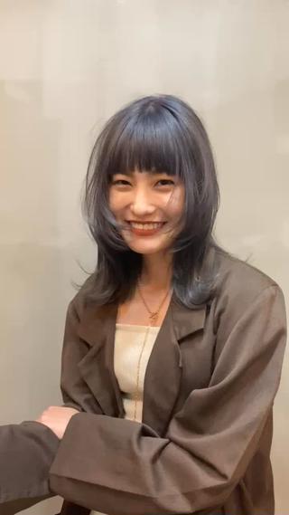 ミディアム カラー くすみカラー♡ Yuukaのヘアスタイル