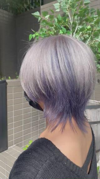 ショート カラー ヘアアレンジ 🧶ブリーチカラー TERU🧶のヘアスタイル