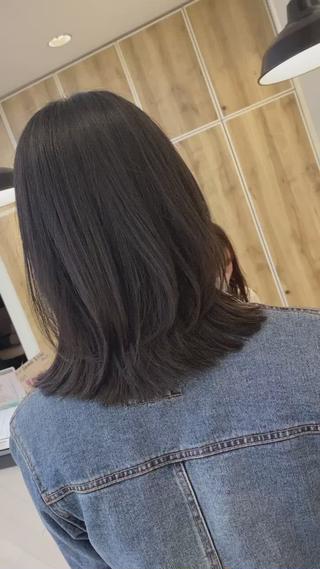 ミディアム コテ巻き風パーマ✨ かつみのヘアスタイル