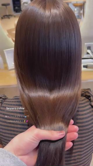 カラー 艶カラー/ボブ /似合わせ/田口愛那のヘアスタイル