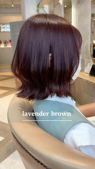 カラー 艶カラー/ボブ /似合わせ/田口愛那のヘアスタイル