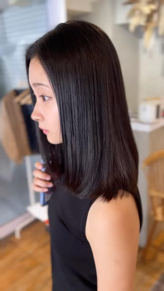 3か月前に髪質改善ストレートしてからの
今回はカット＋トリートメントでコンパクトに︎

3か月経っても髪の毛状態がいい感じでした◎ 