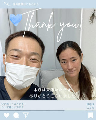 Before
・猫背・巻き肩により首が前に出てストレートネックの状態で、首の伸展ができませんでした。
・腕の外転も80度までしか上がらず制限あり。
・左重心により左足関節が強く内反し、痛めやすい状態でした。
・頭の前方偏位、強い巻き肩、反り腰に加え、前重心から左の扁平足・足関節内反・膝のねじれも確認できました。
After
・肩甲骨の開きが指3本分から2.5本分に改善し、背中のラインもきれいに!
・肩の動きも軽くなり、頭の位置が正中線に近づきました。
・頭部が正しい位置に近づいたことで腹筋に力が入りやすい状態に。
・今後は巻き肩や骨盤まわりの調整を継続すると安定した姿勢を目指せます!