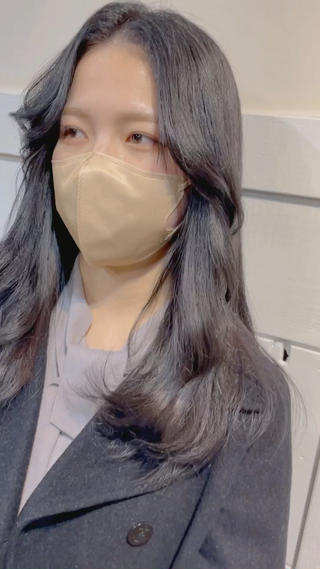 セミロング カラー 足立 悠輔のヘアスタイル