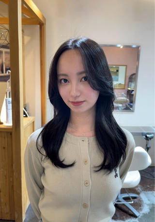 セミロング カラー chikashitsu所属・Junmi/ﾁｶｼﾂ /堀江のヘアスタイル