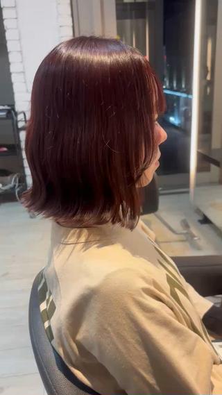 カラー miyu/ボブ/ 透明感カラー/栄のヘアスタイル