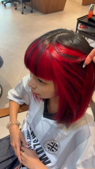 カラー miyu/ボブ/ 透明感カラー/栄のヘアスタイル