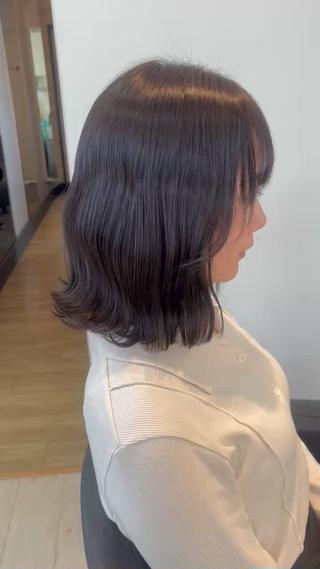 カラー miyu/ボブ/ 透明感カラー/栄のヘアスタイル