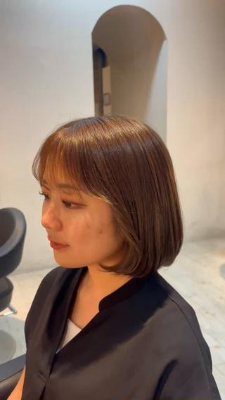 ショート miyu/ボブ/ 透明感カラー/栄のヘアスタイル