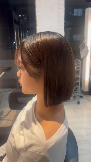 ミディアム miyu/ボブ/ 透明感カラー/栄のヘアスタイル