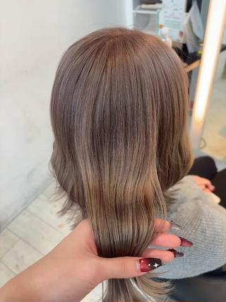 カラー miyu/ボブ/ 透明感カラー/栄のヘアスタイル