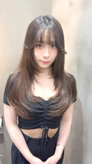 ロング カラー ✨縮毛矯正　韓国ヘア レイヤー✨大濱快斗のヘアスタイル