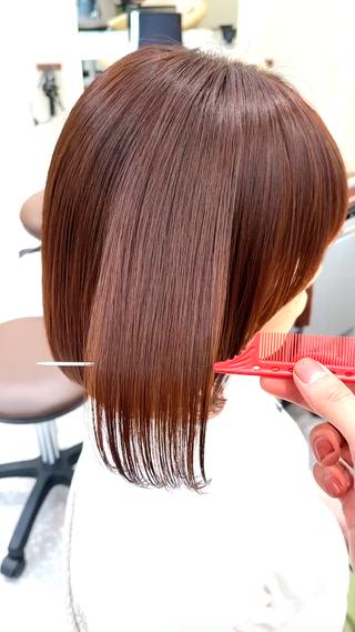 ミディアム カラー ✨縮毛矯正　韓国ヘア レイヤー✨大濱快斗のヘアスタイル