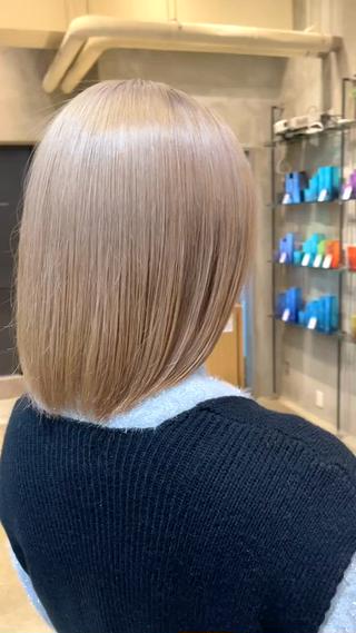 セミロング カラー ✨縮毛矯正　韓国ヘア レイヤー✨大濱快斗のヘアスタイル