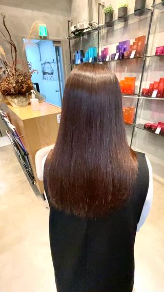 ロング ✨縮毛矯正　韓国ヘア レイヤー✨大濱快斗のヘアスタイル