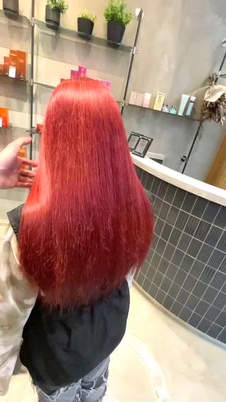 ロング カラー ✨縮毛矯正　韓国ヘア レイヤー✨大濱快斗のヘアスタイル