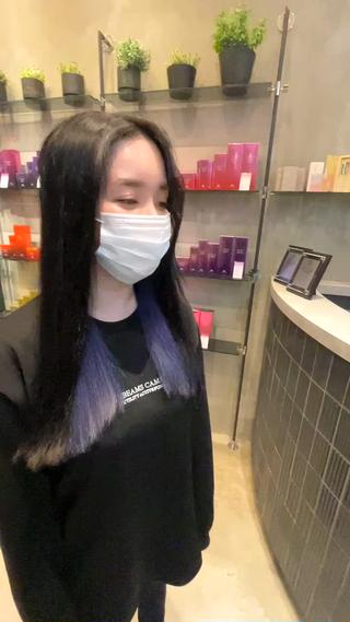 ロング カラー ✨縮毛矯正　韓国ヘア レイヤー✨大濱快斗のヘアスタイル