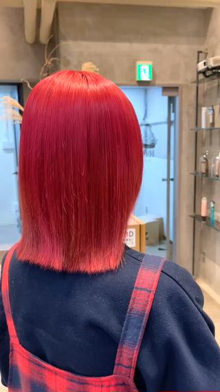 ミディアム カラー ✨縮毛矯正　韓国ヘア レイヤー✨大濱快斗のヘアスタイル