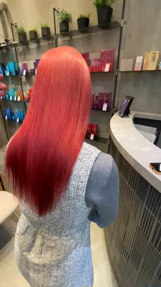 ロング カラー ✨縮毛矯正　韓国ヘア レイヤー✨大濱快斗のヘアスタイル