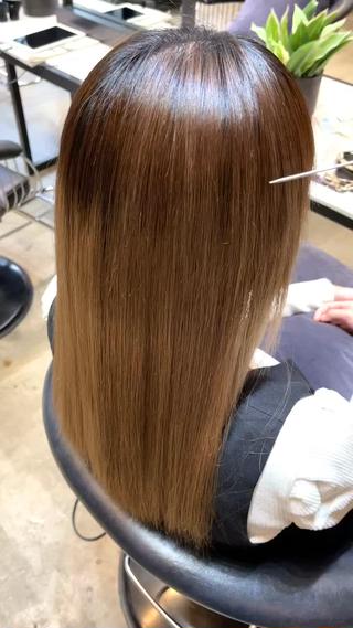 ロング ✨縮毛矯正　韓国ヘア レイヤー✨大濱快斗のヘアスタイル