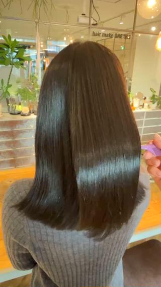セミロング 飯島 美海のヘアスタイル