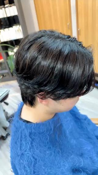 パーマ メンズ arika オケシ　リョウダイのヘアスタイル