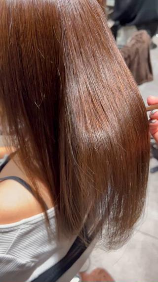 セミロング ✨髪質改善矯正× ブリーチ✨YU-KIのヘアスタイル