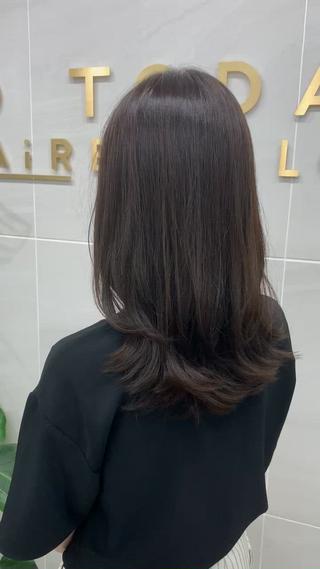 セミロング カラー 本格ヘッドスパ🌿 ×ヘア 佐藤のヘアスタイル