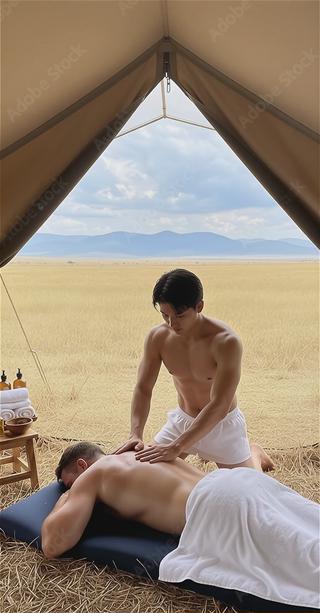 イメージ動画になります。
実際に草原で施術することはありません