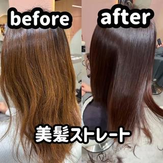 afterは手で乾かしただけです!