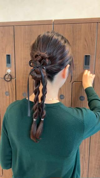 セミロング ヘアアレンジ VIEW Tokyo所属・🎀ミディアムボブ/ 縮毛矯正/ひかりのヘアスタイル