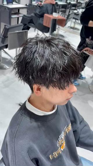 ショート パーマ メンズ 【メンズ特化】 池田大成✂︎のヘアスタイル