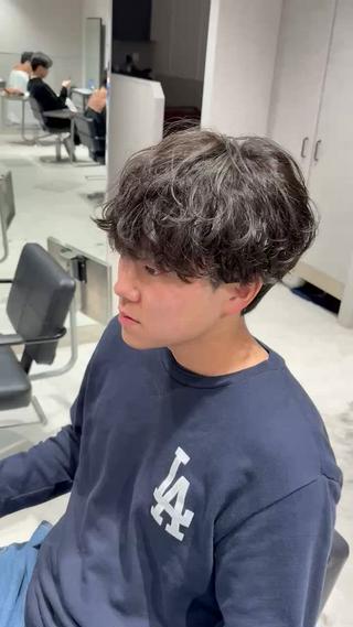 ショート パーマ メンズ 【メンズ特化】 池田大成✂︎のヘアスタイル