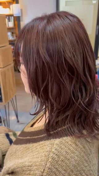 ミディアム JUNO所属・阪神西宮★JUNO 川﨑温子のヘアスタイル