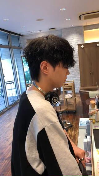 パーマ メンズ 韓国メンズヘア シンユウのヘアスタイル