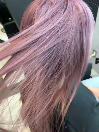 ロング カラー 透明感/ブリーチ縮毛 /髪質改善/星野純一のヘアスタイル