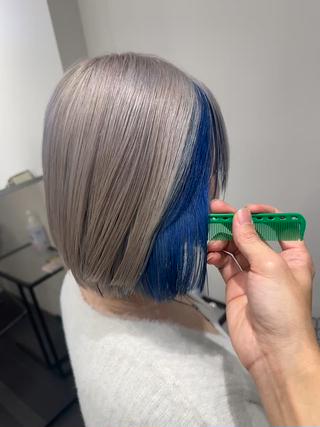 ショート カラー 透明感/ブリーチ縮毛 /髪質改善/星野純一のヘアスタイル