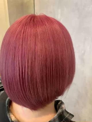 ショート カラー 透明感/ブリーチ縮毛 /髪質改善/星野純一のヘアスタイル