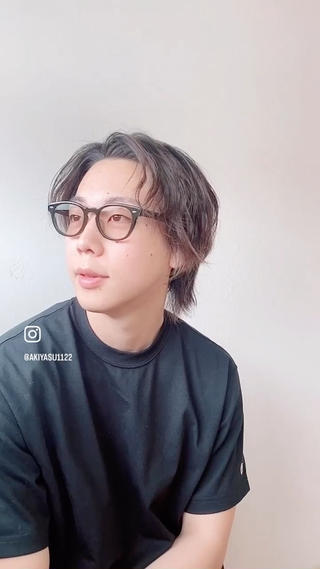 ミディアム パーマ メンズ 権 燦易のヘアスタイル