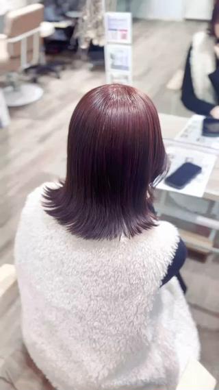 ミディアム カラー suzuka/透明感 カラー 美髪縮毛矯正のヘアスタイル