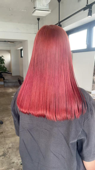 ロング カラー 暖色カラー🍒 ケアブリーチ/akiのヘアスタイル