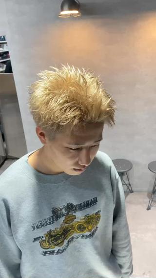 カラー パーマ メンズ 波巻き/サーフカール 🌊吉野裕稀のヘアスタイル